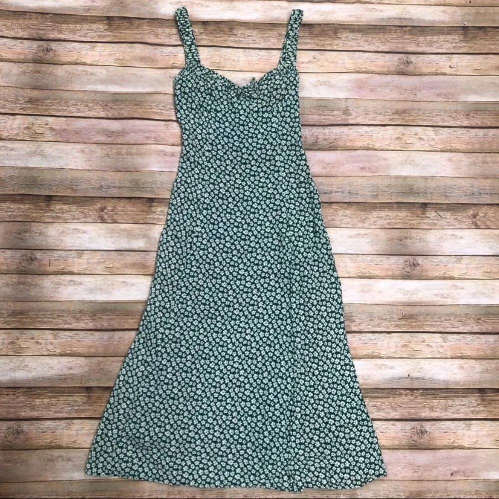 Reformation Green Floral Midi Dress - Picture 2 of 7